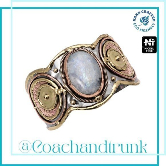 Artisan Jewelry - New With Tags Artisan Handcrafted Natural Moonstone Cuff Bracelet
